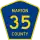 County Road 35 marker