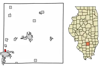 Location in Marion County, Illinois