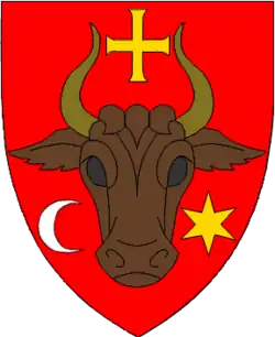 The coat of arms of Marmația