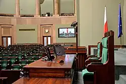 Marshal's chair in the sessions chamber