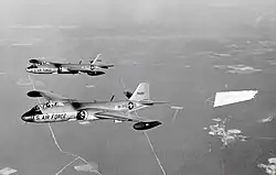 US B-57E Canberra towing a target banner