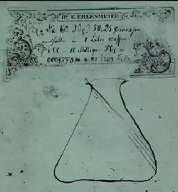 Original drawing of the Erlenmeyer flask
