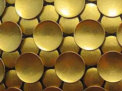 The golden discs that build up the Matrimandir dome