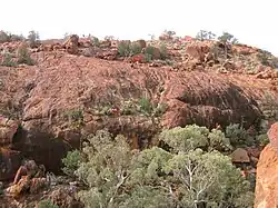 Granite cliff overlooking Saucepan Creek, Mawson Plateau, South Australia.