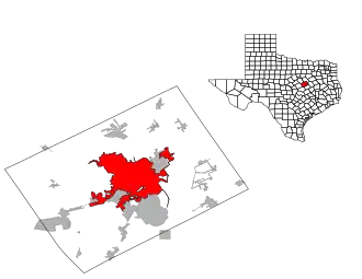 Location within McLennan County and Texas