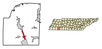 Location of Eastview in McNairy County, Tennessee.