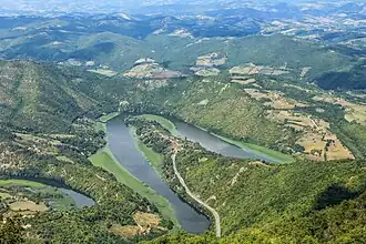 West Morava meanders in Ovčar-Kablar Gorge