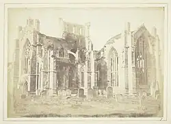 Photograph of Melrose Abbey in 1844, by Henry Fox Talbot