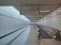 Travelator at the linkway towards the Plaza Rakyat LRT station.