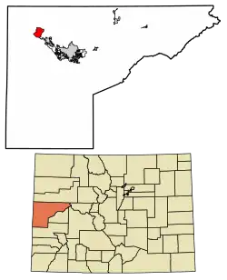Location in Mesa County, Colorado