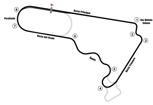 The track layout from 2007–2008.
