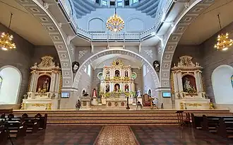 Newly reconstructed altar pieces decorated for its dedication day in 2020