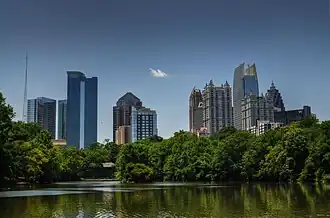 Midtown skyline viewed from Piedmont Park in 2011