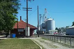 Milford Village Hall and grain elevator