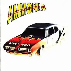 1968 Pontiac GT on a white background with the yellow word "AMMONIA" at the top