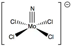 [MoNCl4]−, a square pyramidal Mo(VI) complex.