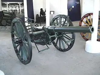 Russian gun 76 K/00 on display in the gun hall.