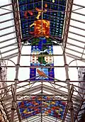 Stained glass ceiling of Victoria Quarter