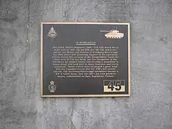 Plaque on the World War II Memorial in Moerbrugge