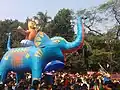 Elephant motif in the Mangal Shobhajatra, 2015