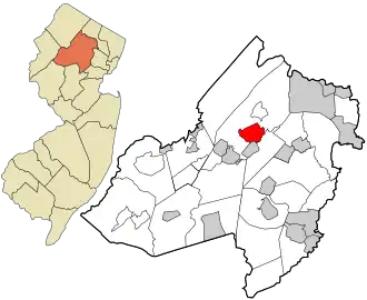 Location in Morris County and the state of New Jersey