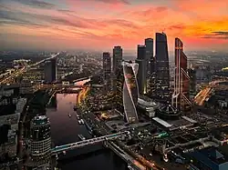 The Moscow International Business Center is a commercial district in Moscow that is currently under construction. The complex includes some of Europe's tallest skyscrapers.