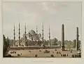 Engraving by William Watts after Luigi Mayer of the Atmeydanı and the Blue Mosque