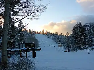 Sunset at the Sky Tavern ski area