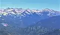 Great Western Divide seen from Moro Rock, Mt. Eisen furthest right