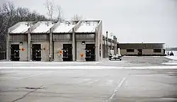 A munitions storage facility at Fort Wayne ANGB. The facility was originally constructed in 1991 and has served as munitions storage for both the F-16 Fighting Falcon and A-10C Thunderbolt II.