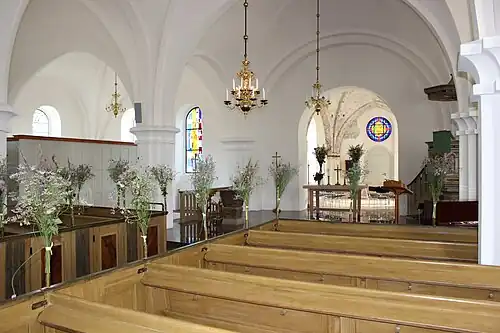 View of the interior towards the east