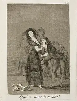 Capricho No. 27: ¿Quién más rendido? (Who surrendered more?)