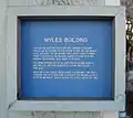 Historical Marker for the Myles Building