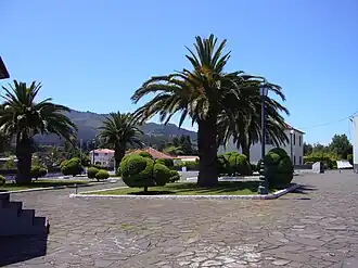 The principal square of the village of Santo António da Serra