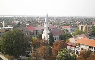 View of Nădlac from the Evangelical church