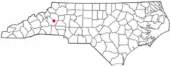 Location of Valdese, North Carolina