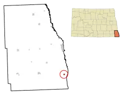 Location of Fairmount, North Dakota