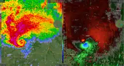 Classic hook echo can be seen for this Kansas EF2 tornado in 2024