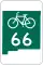 New Mexico State Bike Route 66 marker