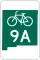 New Mexico State Bike Route 9A marker