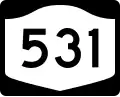 New York State Route 531 marker