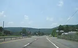 Westbound NY 17 at the Silver Lake Road intersection