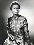 Nam Phuong in traditional Ao Dai