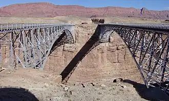 The Navajo Bridges over Marble Canyon along US 89A, June 2009.