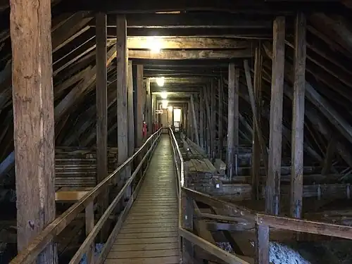 Nave roof space Lincoln Cathedral