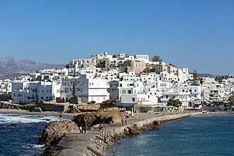 View of Naxos Town from Palatia