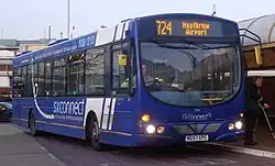 Network Harlow (Arriva-TGM) 3874 on Route 724, seen at Heathrow Central Bus Station on 8 March 2014.