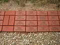 Names of soldiers inscribed on bricks