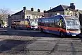 Two Optare Solo SRs at New Mills in January 2024