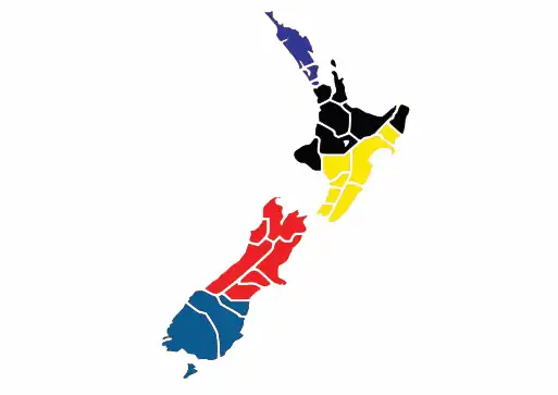 The 5 Super Rugby Pacific teams in New Zealand.